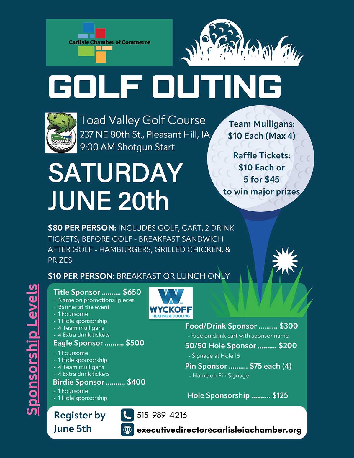 Update for the 2026 Chamber Golf Outing